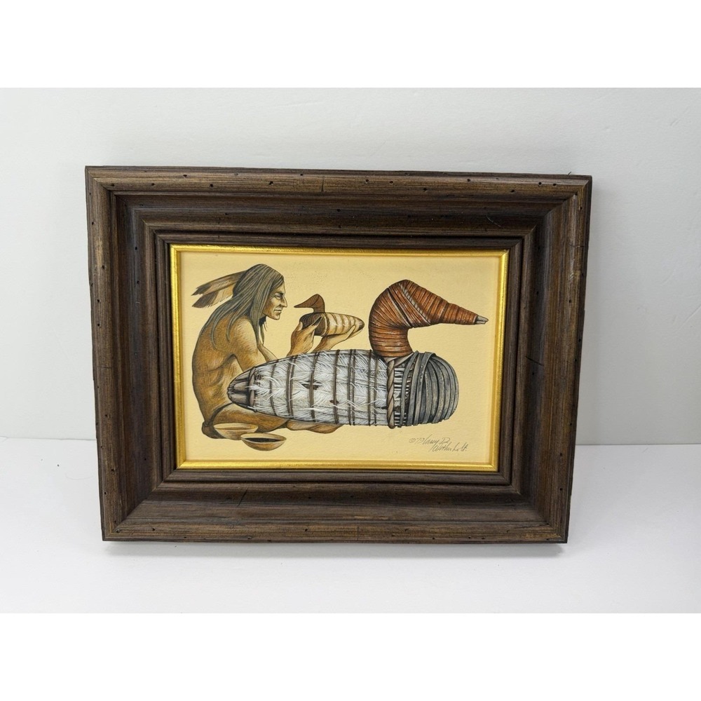 Nevada Waterfowl Duck Stamp Art ENTRY Oil Original Tule Decoy Wetherholt 1979